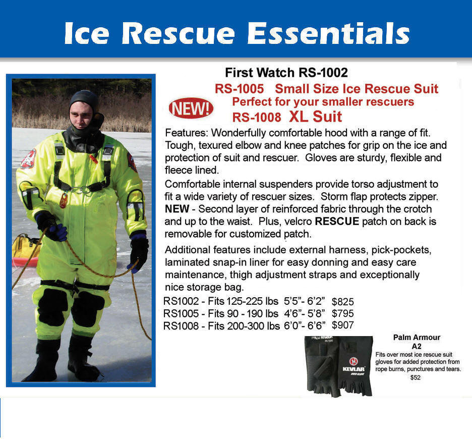 First Watch ice rescue suits